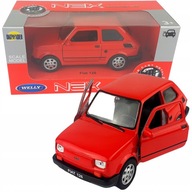 Auto samochód Fiat 126p metalowy Maluch WELLY model czerwony