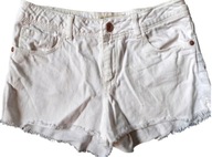 Krótkie spodenki szorty jeans białe Zara 140 9-10