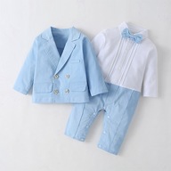 Chłopiec niebieski płaszcz niemowlęcy 4H4