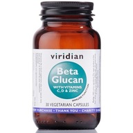 Beta Glukán s vitamínmi C, D a zinkom 30 kapsúl Viridian