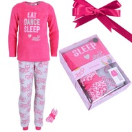 Ružové pyžamo EAT DANCE SLEEP 5-6 rokov 116 cm