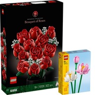 LEGO 10328 ICONS Kytica ruží + LEGO Lotosové kvety 40647