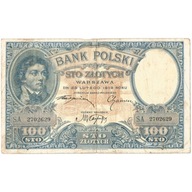 Banknot 100 zł, rok 1919 rok, seria SB stan 3/3-