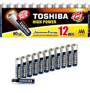 12x BATERIA ALKALICZNA AAA LR03 1,5V TOSHIBA HIGH POWER MULTIPACK