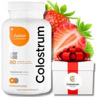 Colostrum dla dzieci JUNIOR Truskawkowy 80 szt. cukierki Suplement Diety