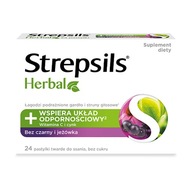 Strepsils Herbal Bez czarny i jeżówka 24 past.