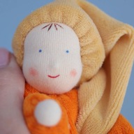 Mäkká bábika, oranžová, 0+, Grimm's