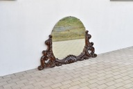 Ručne vyrezávané zrkadlo po renovácii 147 x 97 cm