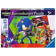 Puzzle 3x49 elementów Sonic Prime