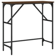 vidaXL Konzolový stolík, hnedý dub, 75x32x75 cm