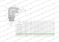 Hydraulické koleno BB M30x2 22L x 3/4"BSP