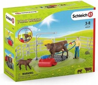 Schleich 42529 Myjnia krowy ogrodzenie farma krowa