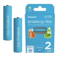 Akumulatorki AAA 550mAh Ni-MH R03 1,2V Panasonic Eneloop Lite Blister 2szt