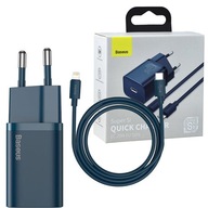 Szybka ładowarka sieciowa 20W USB-C + kabel Lightning 1m, Baseus kostka