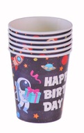 Narodeninové poháre Planeta HAPPY BIRTH DAY 6 ks eko