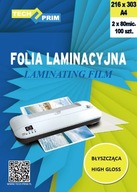 LAMINOVACIA FÓLIA NA LAMINOVANIE A4 80 MIC 100 KS 216X303 MM ZÁBLESK