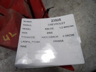 Chevrolet Kalos 1 light rear right 1,2B