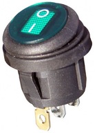 Przełącznik włącznik hermetyczny zielony 12V 20A