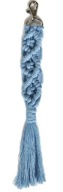 Kulcstartó makramé boho kék 24cm