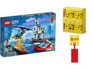 KLOCKI LEGO City 60308 Akcja nadmorskiej policji i strażaków + 4 POJEMNIK
