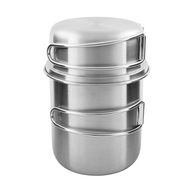 Zestaw naczyń stalowych Handle Mug Set 0,6l Tatonka