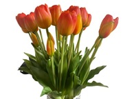 Tulipány Silikónové Kytica Oranžové Ako Živé Umelý Gumový Tulipán