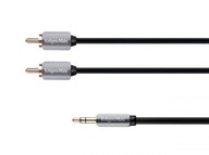 Kabel wtyk jack 3.5 - 2RCA stereo 1.0m Kruger Matz