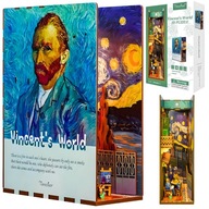 Tonecheer Skladací drevený model 3D LED - Book Nook World Vincenta