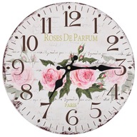 Nástenné hodiny vo vintage štýle, kvet, 30 cm