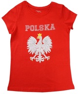 T-SHIRT koszulka kibica reprezentacji dziewczęca POLSKA ORZEŁ 122/128 R067E