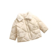 Hla-Zimný detský kabát Teplé oblečenie Béžová