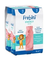 Fresubin Frebini Energy Drink truskawka dla dzieci 1-12 lat ZESTAW 4 x200ml