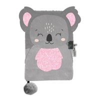 Paso Pamiętnik Pluszowy na kłódkę dla dziewczynek Koala notes