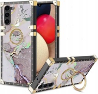 ETUI LUKSUSOWE DO SAMSUNG S23 GLAMOUR MARMUR BROKAT RING CASE OCHRONNY