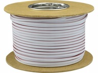 Kabel Przewód Głośnikowy SMYp 2x1,5mm2 MIEDŹ biały ELEKTROKABEL 100m