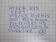 wheels discs tyres SEAT ATECA R17 M+S 3MM 575