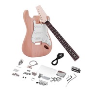 1 zestaw niedokończone DIY gitara elektryczna pali