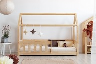 Łóżko dziecięce domek 80x140cm barierka