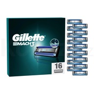 Gillette Mach3 Náhradné Holiace Hlavice 16 ks