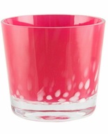 Wazon szklany konisz osłonka 9 x 10 cm różowa