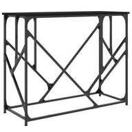 vidaXL Konzolový stolík, čierny, 100x40x80 cm, materiál na báze dreva