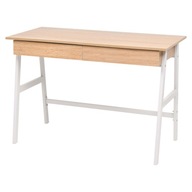 Písací stôl 110x55x75 cm farba dubová a biela