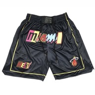 Spodnie do koszykówki Nba JUSTDON X MIAMI HEAT 75TH CITY EDITION Czarne 21/22