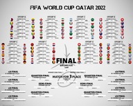 Terminarz mistrzostw świata 2022 Katar 50x40 cm