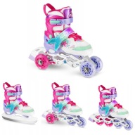 Jégkorcsolya 4in1 Görkorcsolya Állítható Gyerek LED kerekek 31-34 Nils Fun