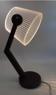 Ozdobná LED lampa s 3D efektom Tmavé drevo