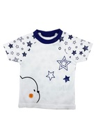Biała koszulka niemowlęca dla chłopca r.74