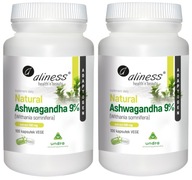 Aliness Ashwaganda 580 mg 9% 2x100kaps. Spokój Sen Wytrzymałość Niepokój