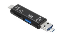 Czarny Pendrive typu - C USB Micro USB 3 w 1 CZYTNIK KART OTG