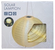 Lampa ogrodowa wisząca 28 cm solarna LED AAA NiMh 1.2V 600mAh lampion żółty